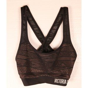 Victoria Sport Bra Lined Black Lace The Player xs